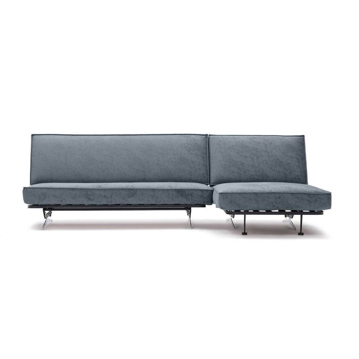 Угловой диван-кровать Арни Beauty серебряного цвета