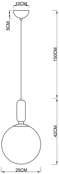 Светильник подвесной Bolla-Sola с белым плафоном - лучшие Подвесные светильники в INMYROOM