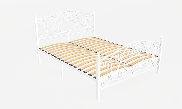Кровать Виктория 140х200 белого цвета