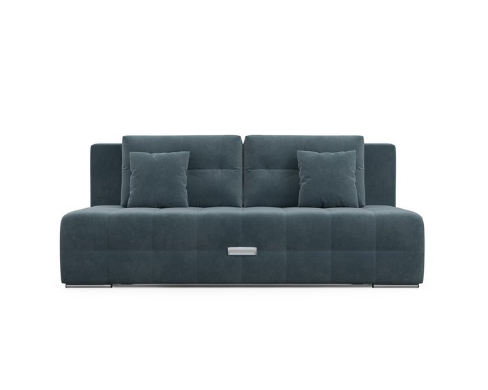 Прямой диван-кровать Марсель 4 серо-синего цвета - купить Прямые диваны по цене 34990.0