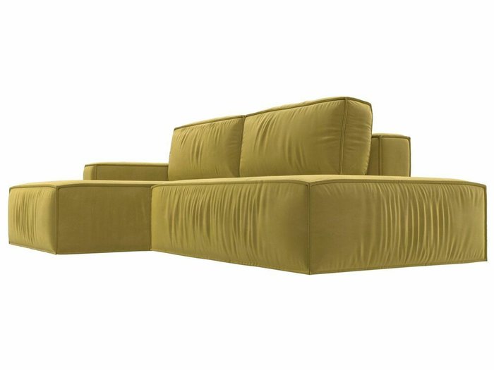 Угловой диван-кровать Прага модерн желтого цвета левый угол - лучшие Угловые диваны в INMYROOM