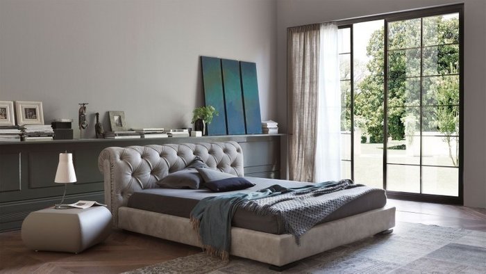 Кровать "Letto"с обивкой из экокожи или велюра 160х200 см - купить Кровати для спальни по цене 57600 Кровать "Letto"с обивкой из экокожи или велюра 160х200 см - купить Кровати для спальни по цене 57600
