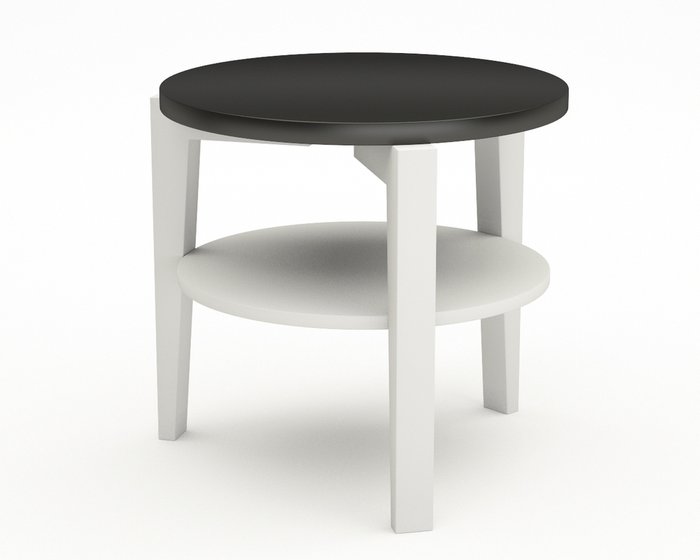 Кофейный столик Aster Low черно-белого цвета