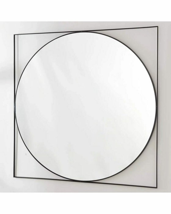 Настенное зеркало Минклер в раме черного цвета - купить Настенные зеркала по цене 29211.0