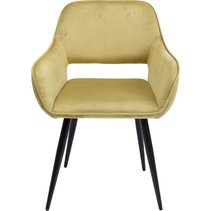 Стул мягкий San Fransico с подлокотниками  оливкового цвета - купить Обеденные стулья по цене 31030.0