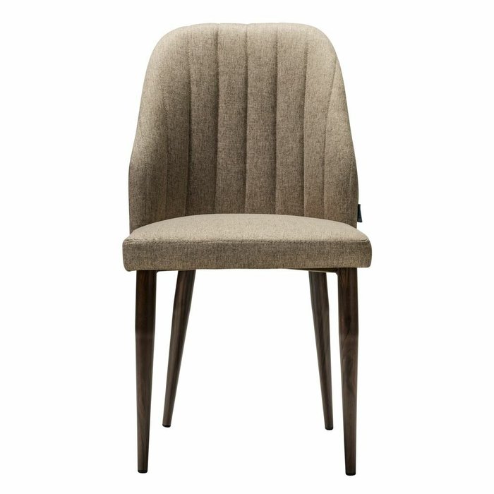 Стул Alen бежевого цвета с коричневыми ножками - купить Обеденные стулья по цене 11990.0
