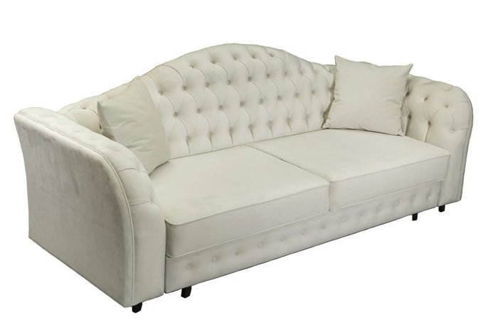 Прямой диван-кровать Маркиз цвета слоновая кость - купить Прямые диваны по цене 111881.0