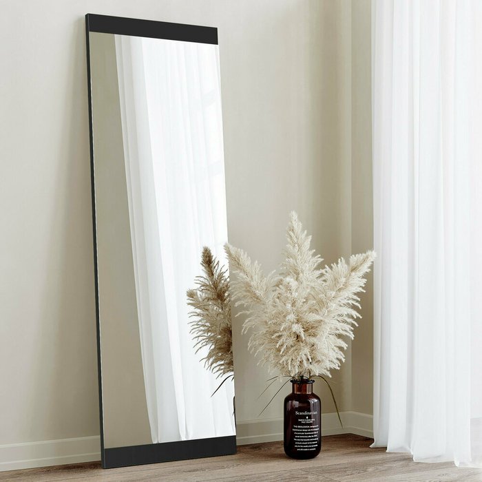 Настенное зеркало 40x120 в раме черного цвета - лучшие Настенные зеркала в INMYROOM