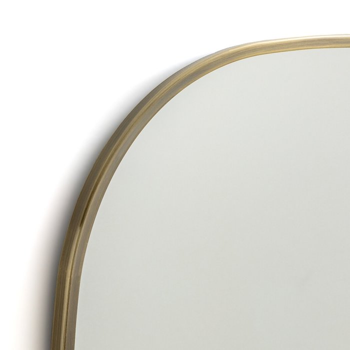 Зеркало настенное органичной формы Caligone золотистого цвета - купить Настенные зеркала по цене 19161.0