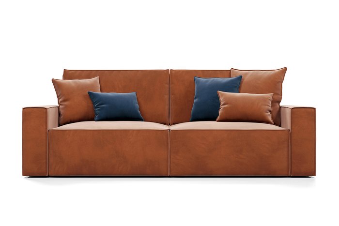 Диван-кровать Корсо-1 терракотового цвета - купить Прямые диваны по цене 54990.0