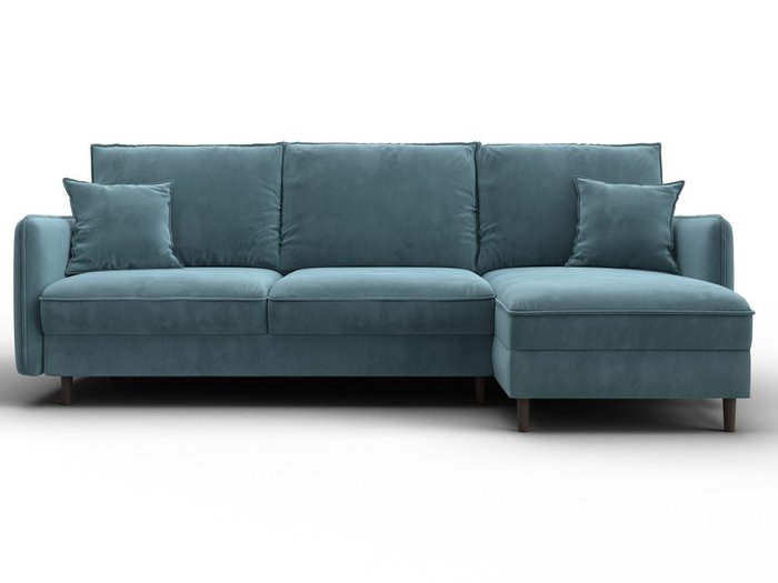 Угловой диван-кровать Лига-064 бирюзового цвета - купить Угловые диваны по цене 93990 Угловой диван-кровать Лига-064 бирюзового цвета - купить Угловые диваны по цене 93990