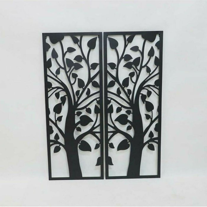 Настенный декор (2 Предметы) Дерево Металл Shabby Chic (35 x 1,3 x 91 ) - купить Декор стен по цене 8833.0