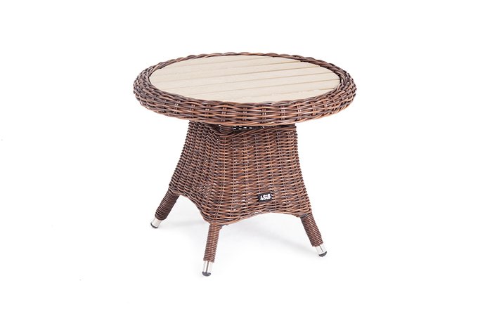 Кофейный стол Равенна коричневого цвета - купить Садовые столы по цене 32800.0