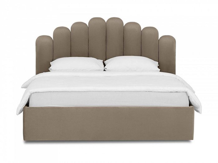 Кровать Queen Sharlotta 160х200 коричневого цвета с подъемным механизмом - купить Кровати для спальни по цене 93690.0