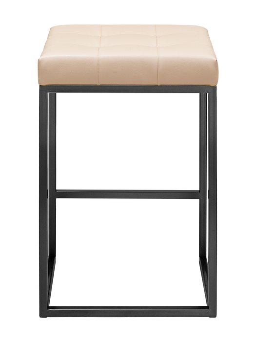 Стул полубарный Soho бежевого цвета с черным основанием - лучшие Барные стулья в INMYROOM