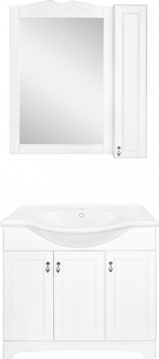 Зеркало-шкаф Классик белого цвета - лучшие Шкаф-зеркало в INMYROOM