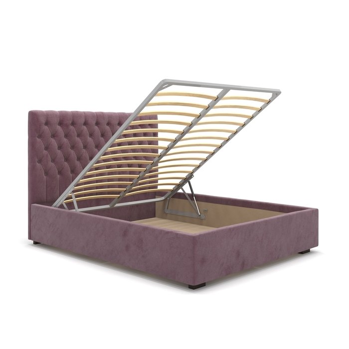 Кровать Emily фиолетового цвета с подъемным механизмом 180х200 - купить Кровати для спальни по цене 85900.0