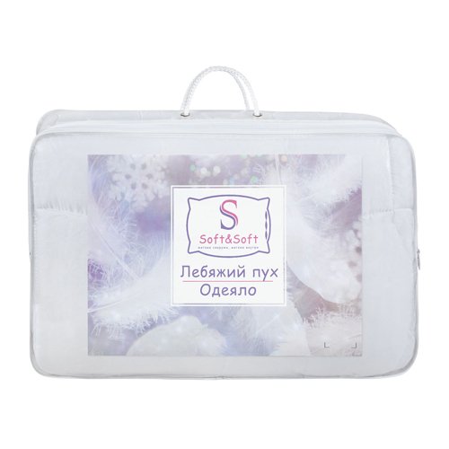 Одеяло ЛЕБЯЖИЙ ПУХ 300 гр. 'Soft&Soft' евро, в микрофибре с тиснением, 100% полиэстер - лучшие Одеяла в INMYROOM