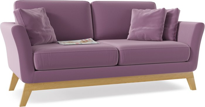 Диван прямой Дублин Purple пурпурного цвета - купить Прямые диваны по цене 35150.0