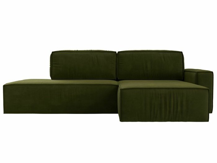 Угловой диван-кровать Прага модерн зеленого цвета правый угол - купить Угловые диваны по цене 78999.0