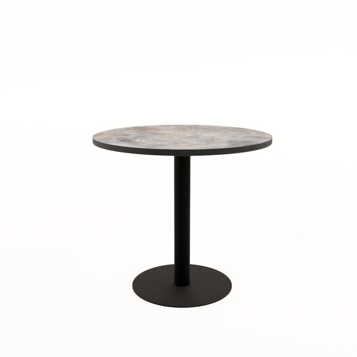Обеденный стол Radius 70х70 серого цвета Basalt
