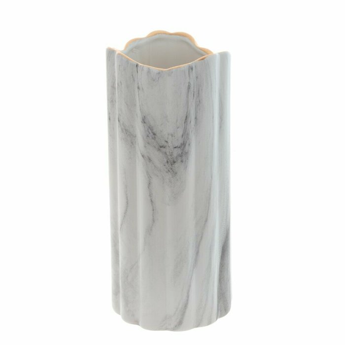 Фарфоровая ваза H24 бело-бежевого цвета