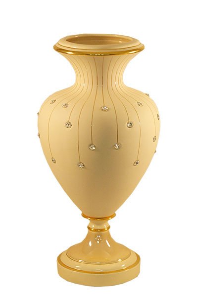 Декоративная ваза  "Damasco Swarowsky Cream"
