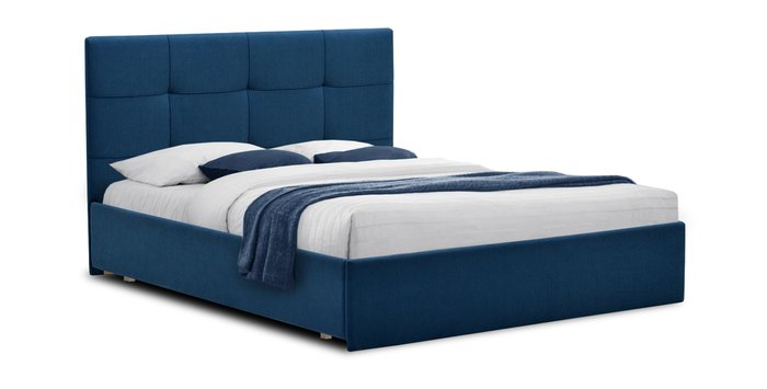 Кровать Келли 140х200 синего цвета