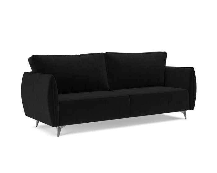Прямой диван-кровать Осло черного цвета