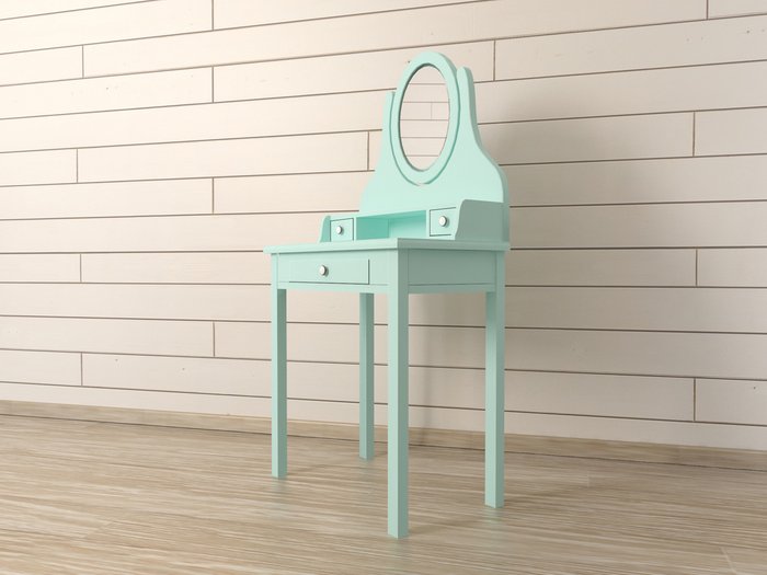 Туалетный столик с зеркалом "Adelina" в мятном цвете - лучшие Туалетные столики в INMYROOM