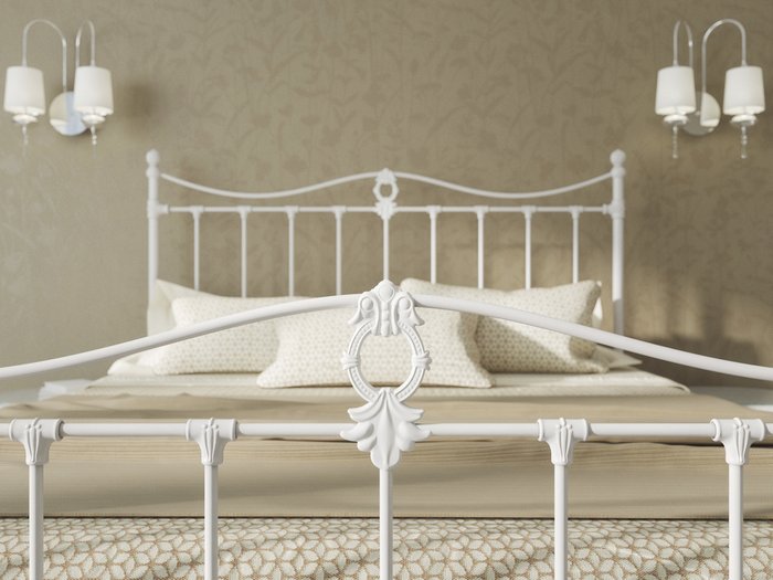 Кровать Тая 140х200 бело-глянцевого цвета - лучшие Кровати для спальни в INMYROOM