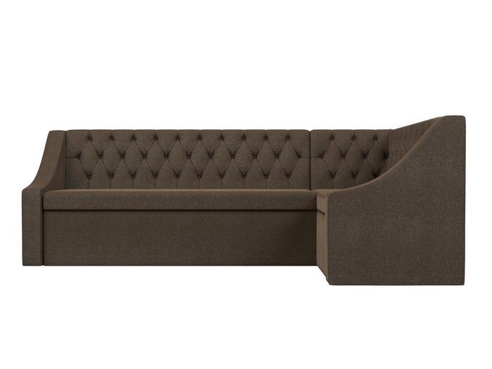 Кухонный угловой диван-кровать Мерлин коричневого цвета правый угол - купить Угловые диваны по цене 49999.0