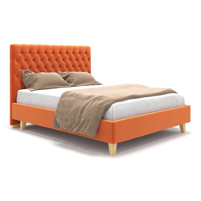 Кровать Emily оранжевого цвета на ножках 180х200