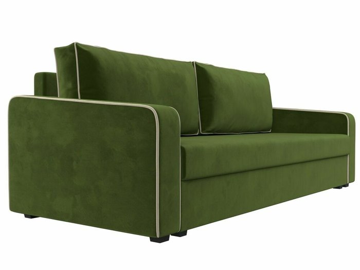 Диван-кровать Лига 009 зеленого цвета с бежевым кантом - лучшие Прямые диваны в INMYROOM