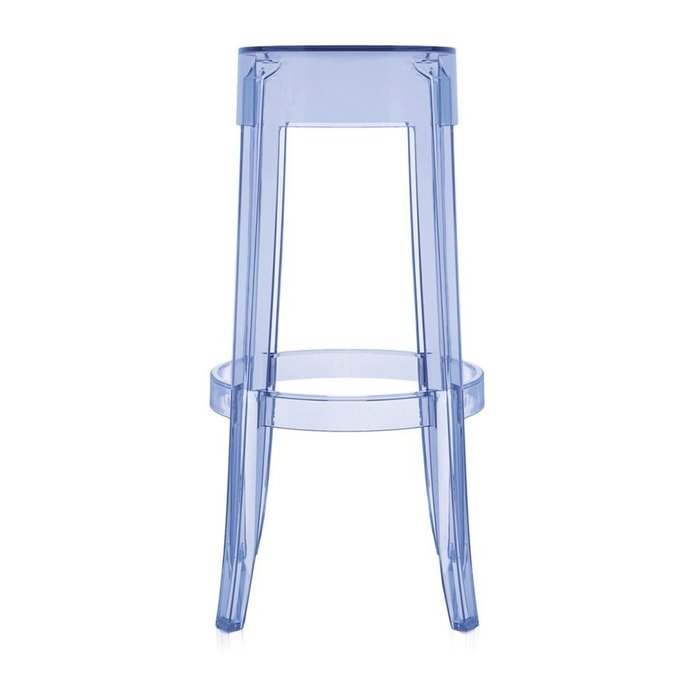Стул барный Charles Ghost голубого цвета  - купить Барные стулья по цене 23451.0