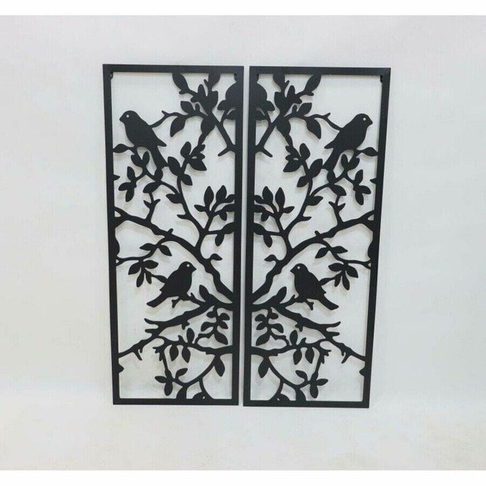 Настенный декор (2 Предметы) Металл птицы Shabby Chic (35 x 1,3 x 91 ) - купить Декор стен по цене 10770.0 Настенный декор (2 Предметы) Металл птицы Shabby Chic (35 x 1,3 x 91 ) - купить Декор стен по цене 10770.0