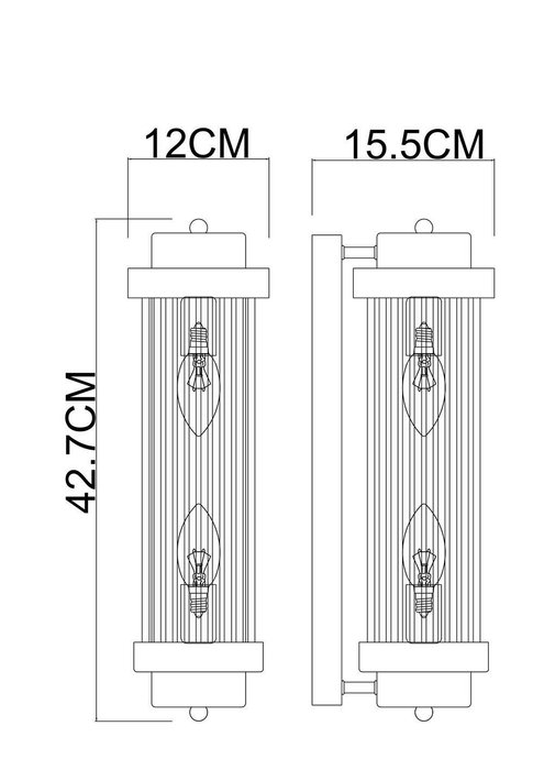 Настенный светильник Arte Lamp HANNA A1070AP-2BK - лучшие Бра и настенные светильники в INMYROOM