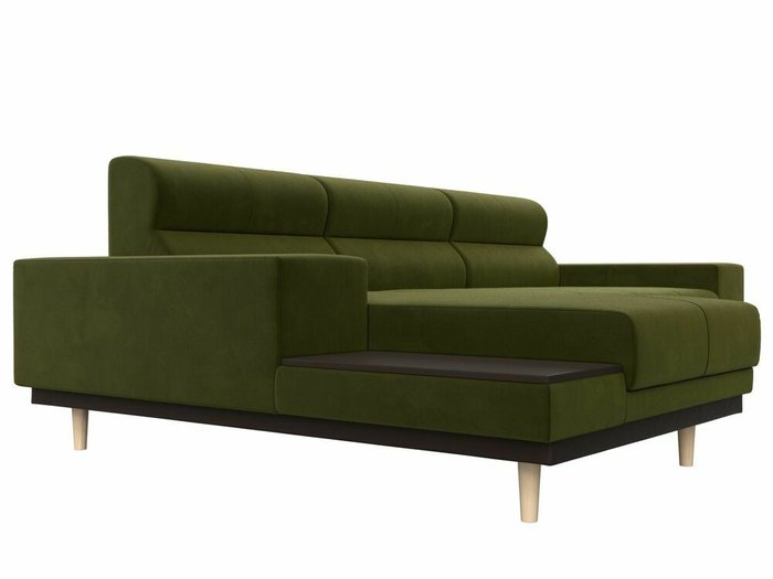 Угловой диван-кровать Леонардо зеленого цвета левый угол - лучшие Угловые диваны в INMYROOM