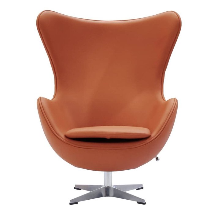 Кресло Egg Style Chair оранжевого цвета - купить Интерьерные кресла по цене 48594
