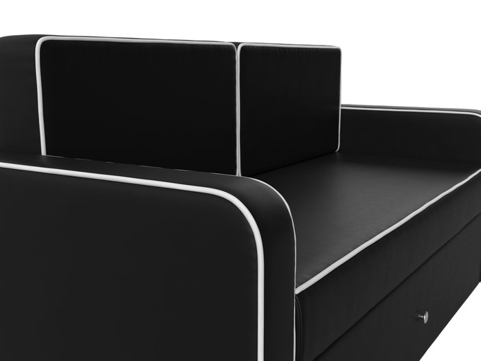Диван-кровать Смарт черного цвета (экокожа) - лучшие Прямые диваны в INMYROOM