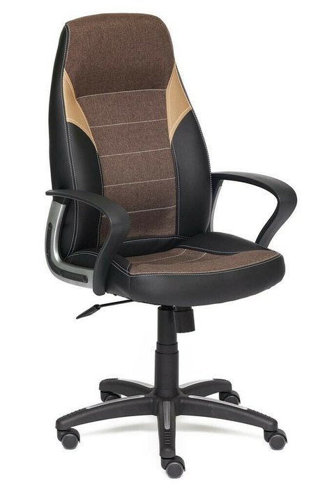 Кресло офисное Inter черно-коричневого цвета