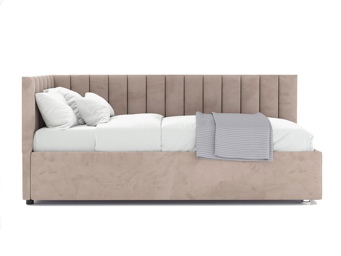Кровать Negga Mellisa 90х200 темно-бежевого цвета с подъемным механизмом левая - купить Кровати для спальни по цене 49200.0