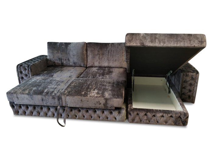 Угловой диван-кровать Прадо темно-сиреневго цвета - лучшие Угловые диваны в INMYROOM