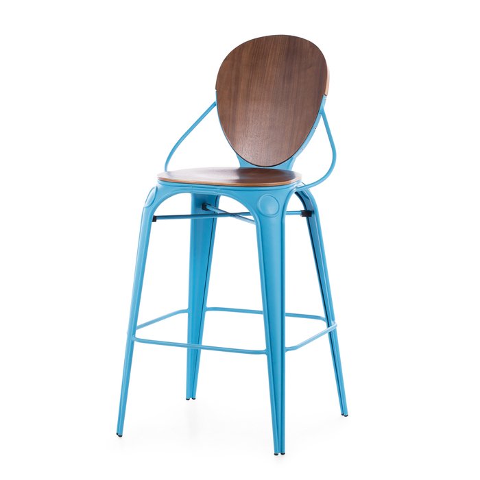 Барный стул Louix голубого цвета