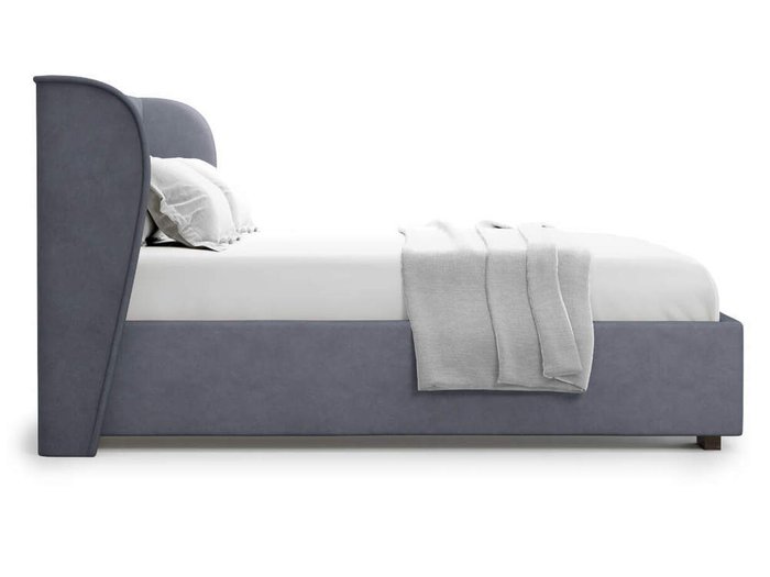 Кровать Tenno без подъемного механизма 140х200 серого цвета - лучшие Кровати для спальни в INMYROOM