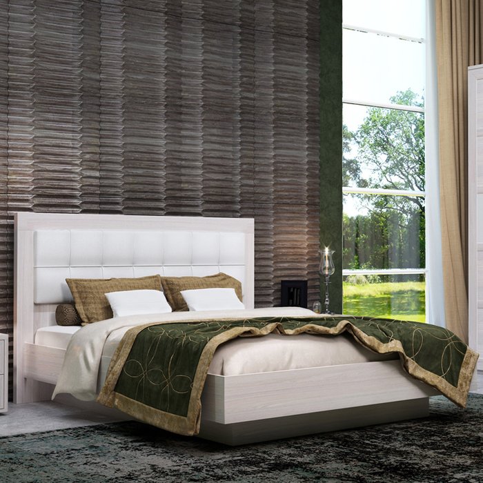 Кровать Парма Нео-5 180х200 светло-бежевого цвета с подъемным механизмом - лучшие Кровати для спальни в INMYROOM