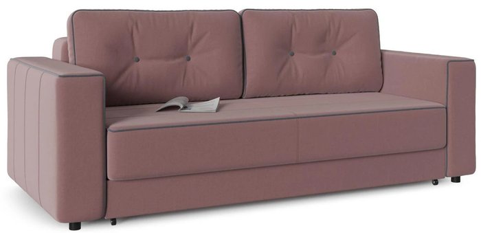 Диван-кровать прямой Принстон (Менли) 05 кабрио розового цвета