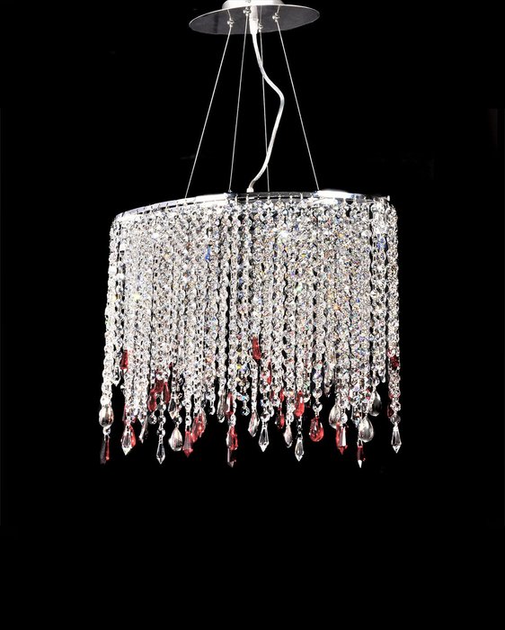 Хрустальная подвесная люстра Lumina Deco Aldonea LDP 7051-4 CHR - лучшие Подвесные люстры в INMYROOM