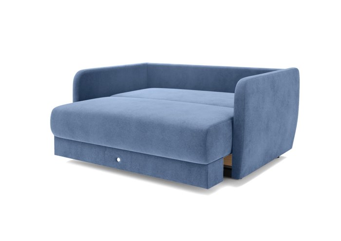 Прямой диван-кровать синего цвета - купить Прямые диваны по цене 140000.0