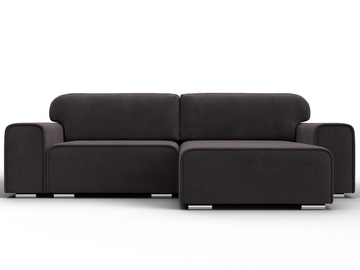 Угловой диван-кровать Лига 029 коричневого цвета правый угол - купить Угловые диваны по цене 82990